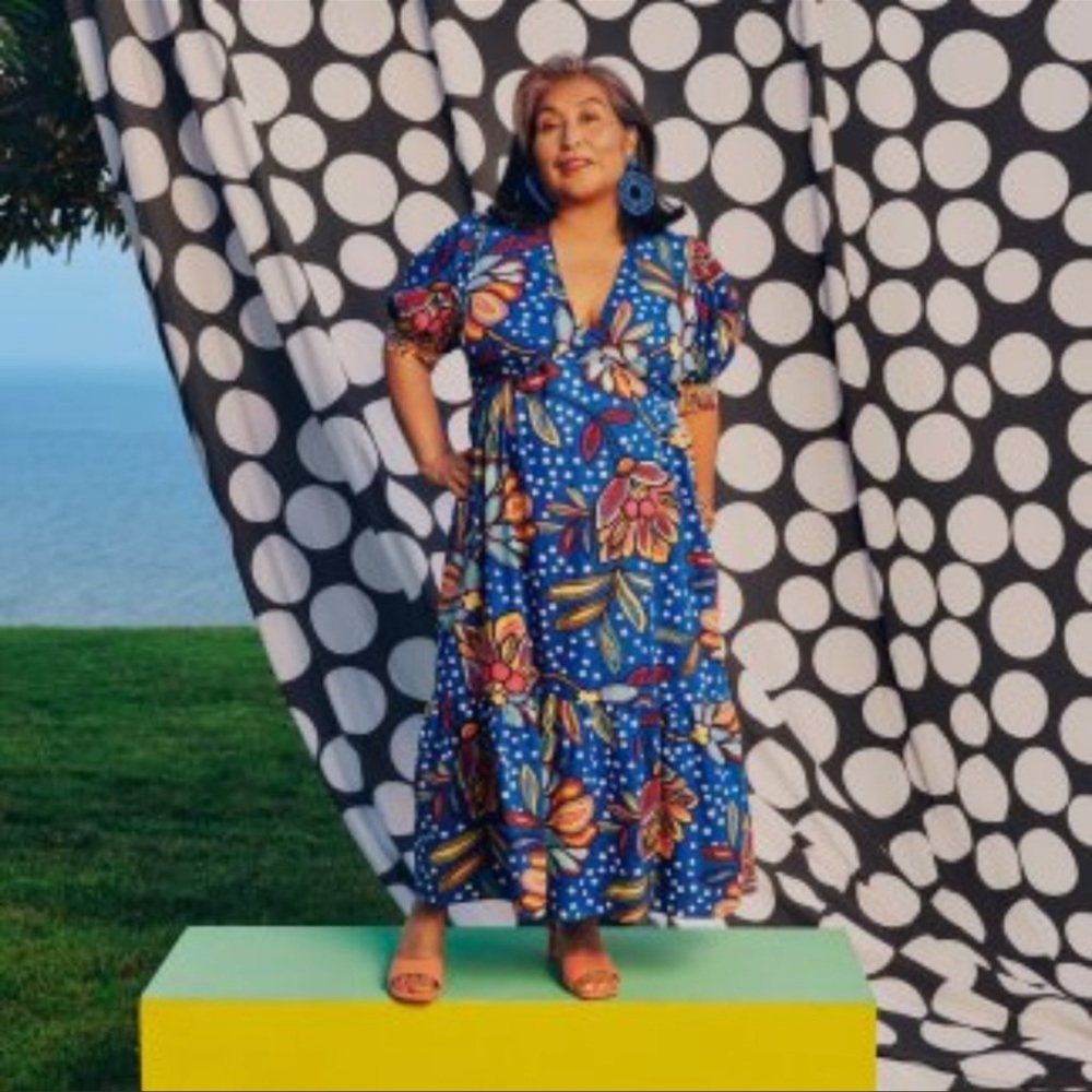 Mixed Floral/Polka Dot Print Puff Sleeve Midi Dress - Tabitha Brown for Target - Picture 6 of 6